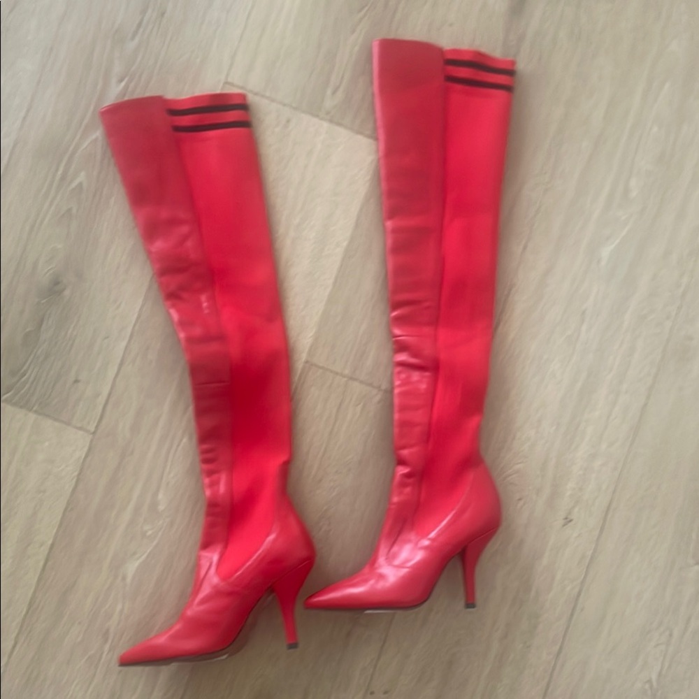 Red Over-the-Knee Boots